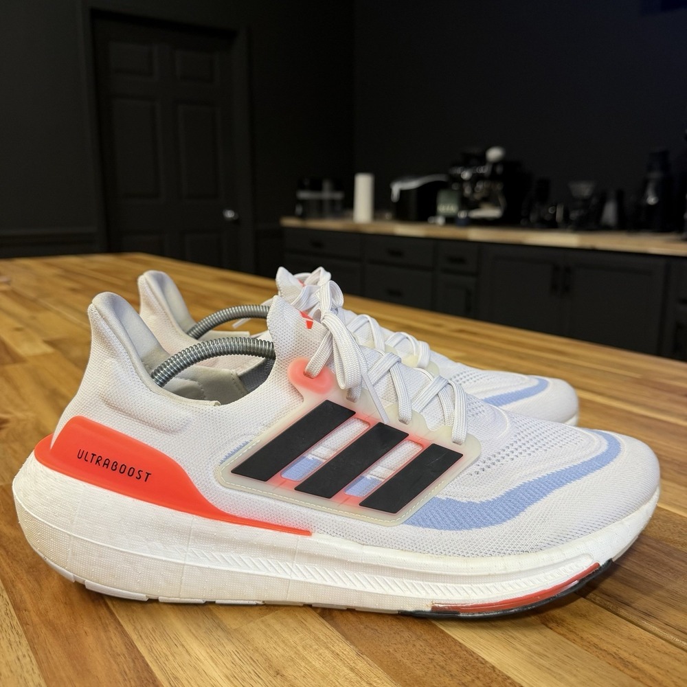 Adidas Ultraboost Light Shoes Mens Sz 12.5 White Mesh Running !NO INSOLES!